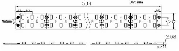 Super brightness double row 5630 led strip light 
