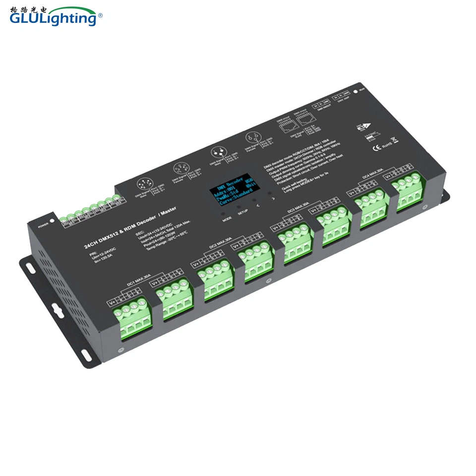 24 kanalų CV DMX ir RDM valdiklis