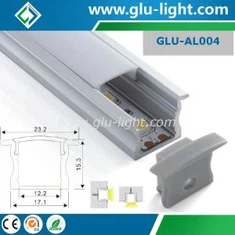 LED aliuminio profilis su kompiuterio dangteliu ir tvirtinimo spaustukais LED juostelei