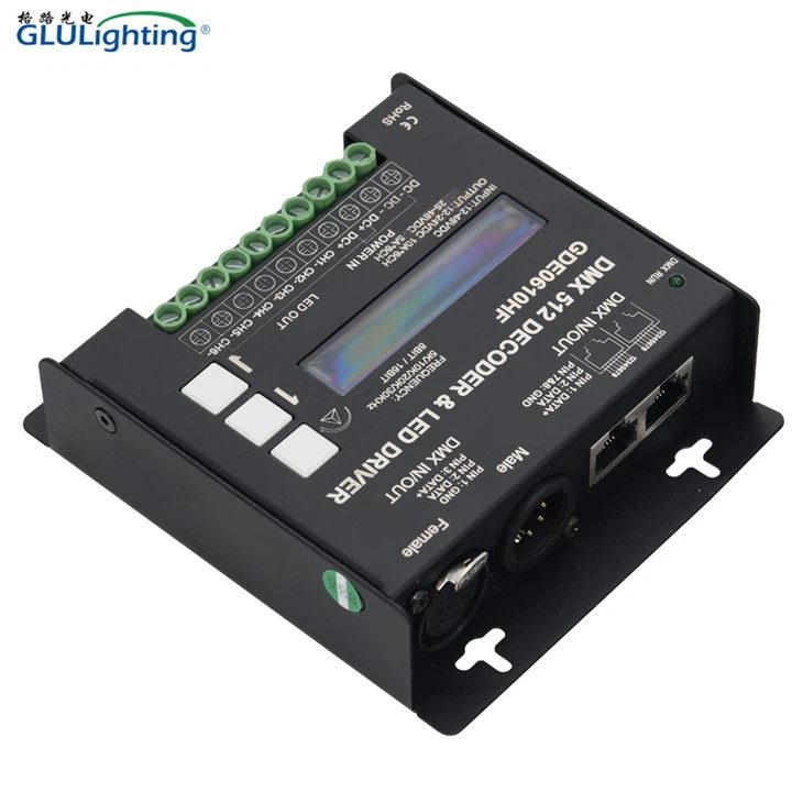 High Frequency 6 Channels DMX Decoder With On-board Display